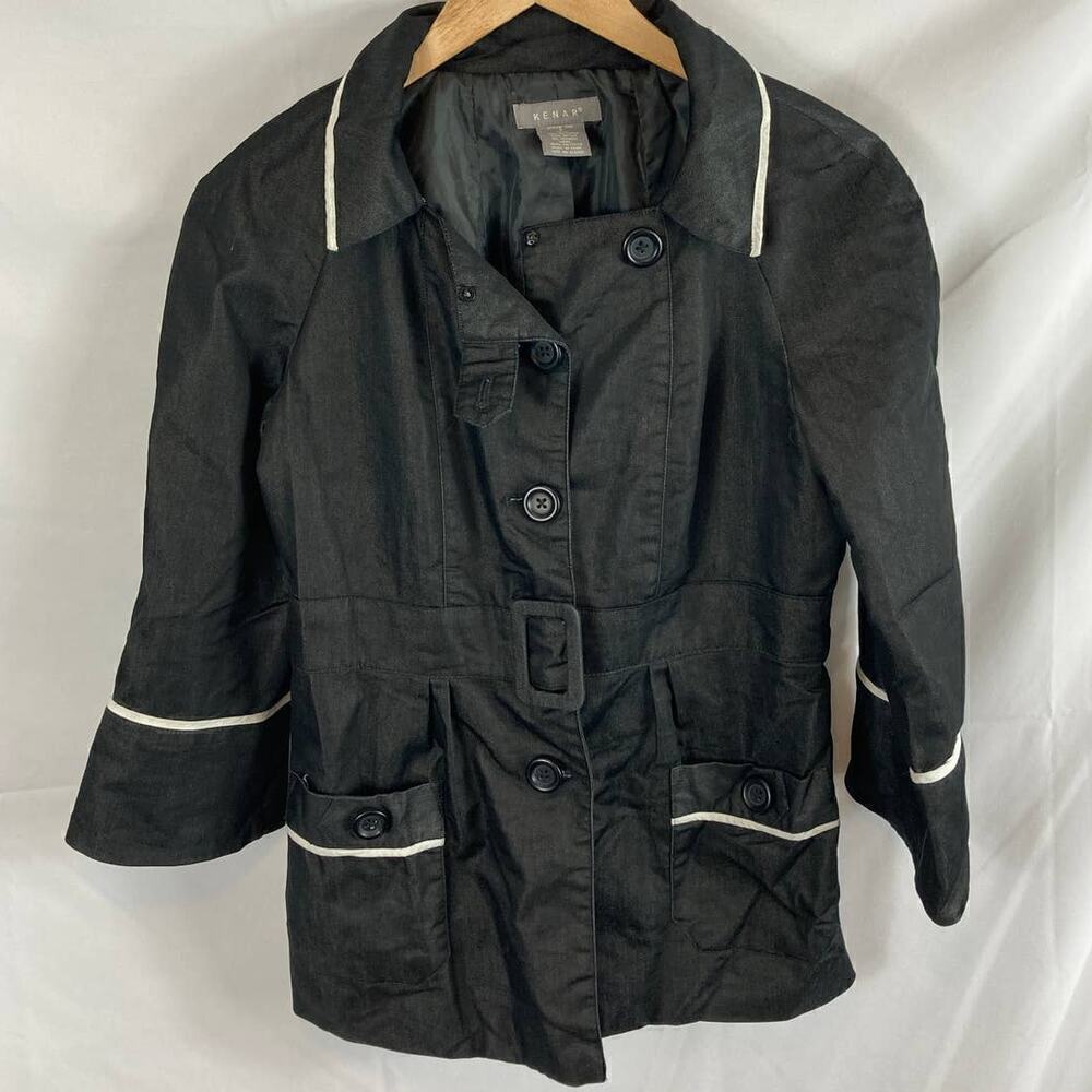 Kenar Belted Button Up Jacket Size 4 - Picture 1 of 5